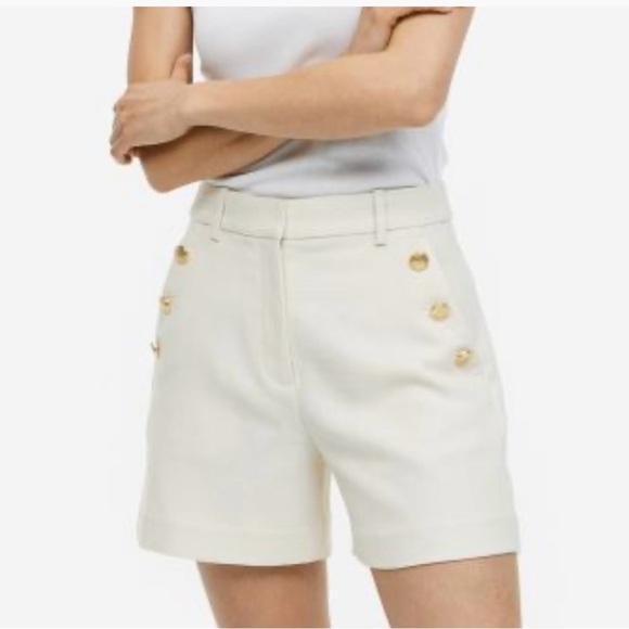 H&M Pants - H&M textured shorts new with tags SIZE 14 beige in color